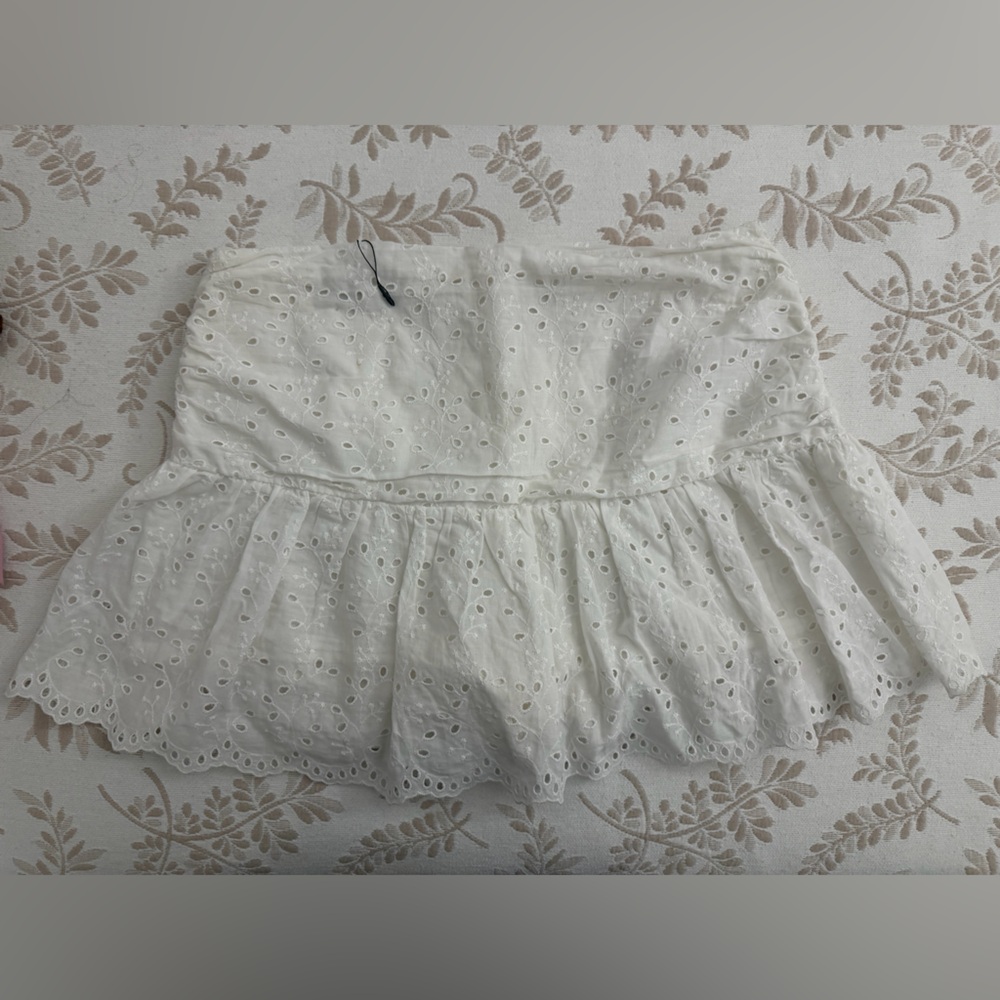 White Eyelet Skort